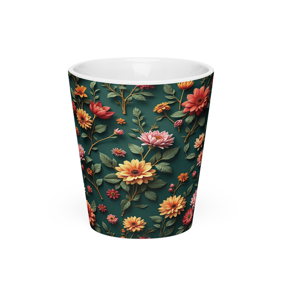 Floral Ceramic Latte Mug 12 oz – Decorative Coffee and Tea Cup for Kitchen and Dining product image (3)