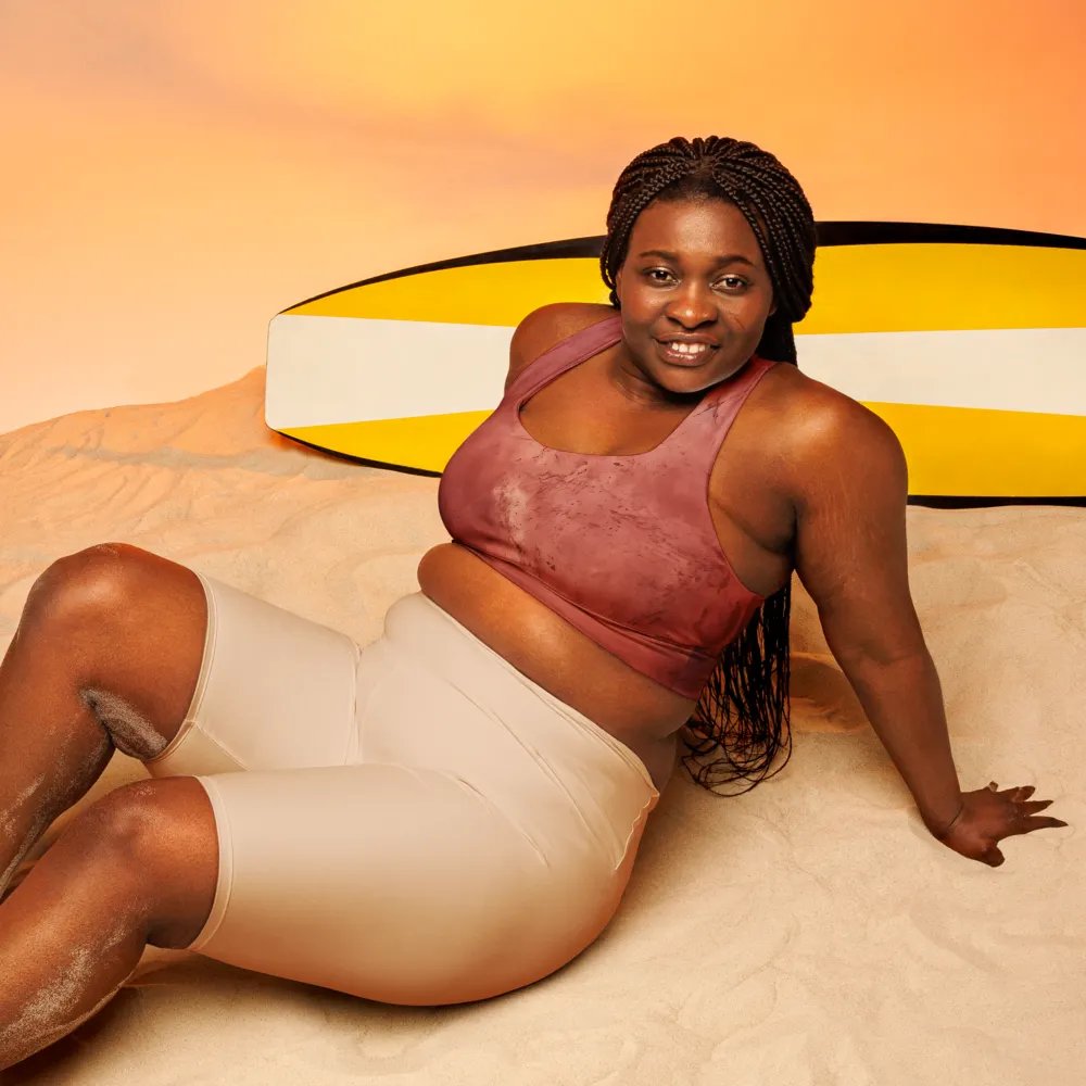 Abstract Grunge intense red Longline Sports Bra product image (7)