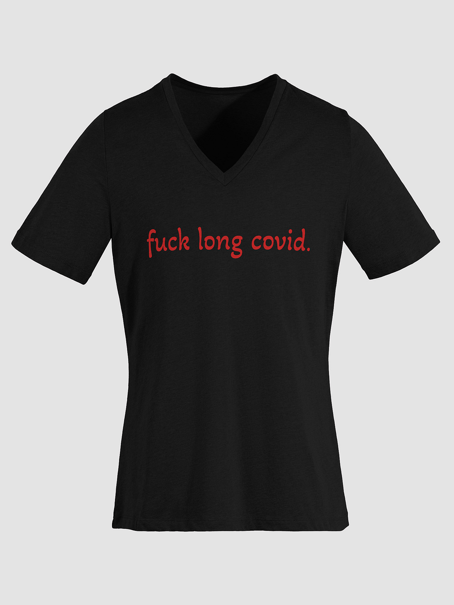 F*ck Long Covid Relaxed V-Neck Tee - Red product image (17)