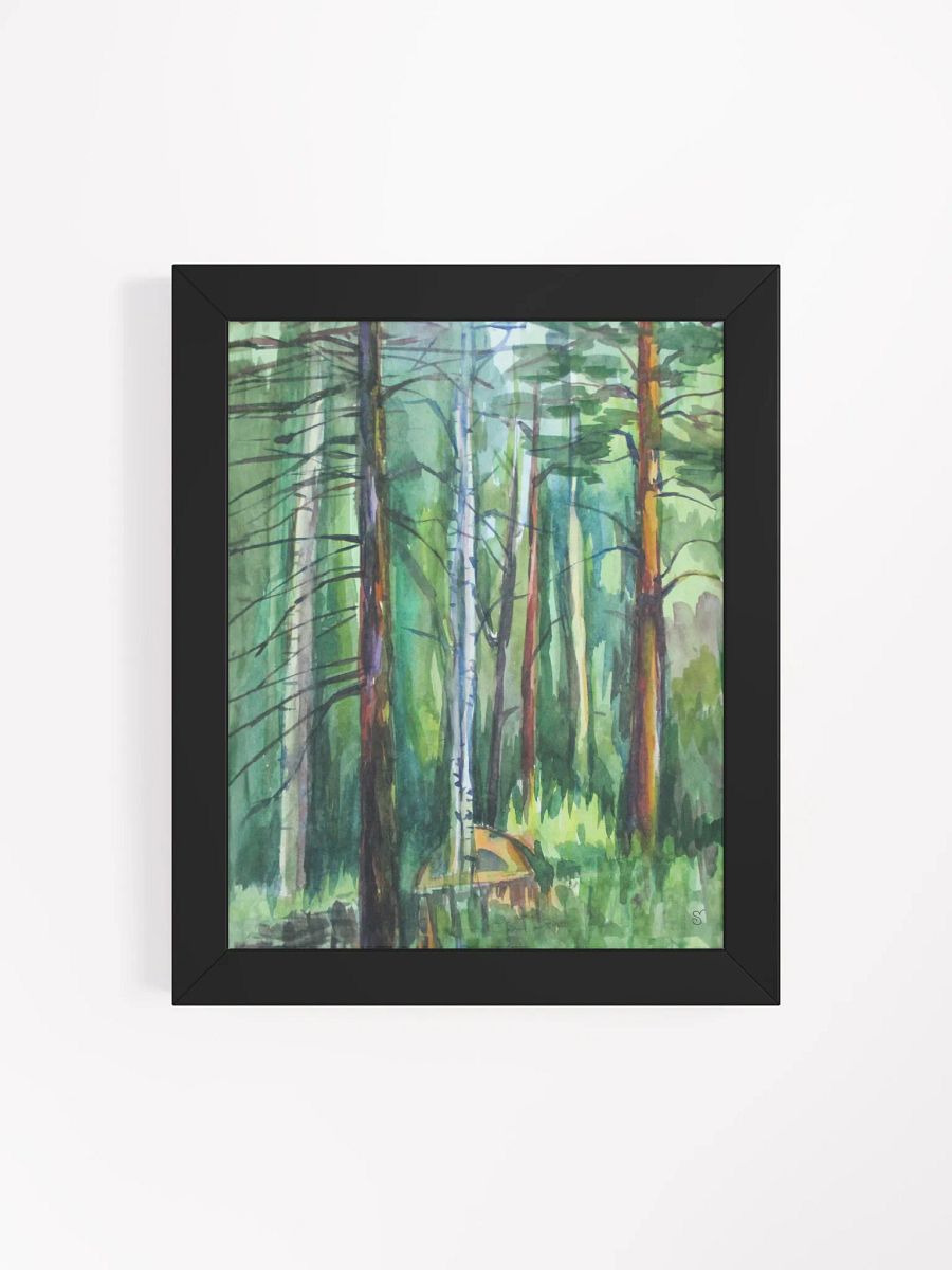 Serene Woodland Symphony Poster - Forest Scene product image (11)