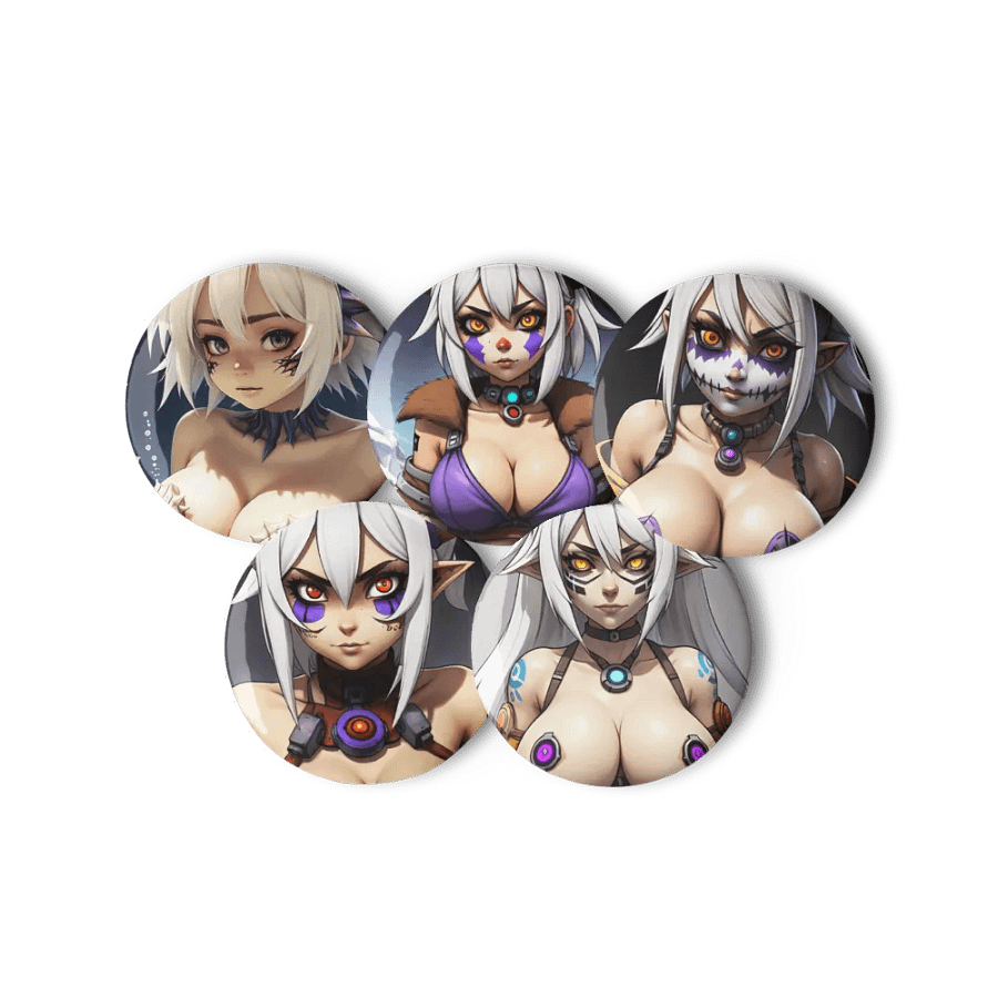 Futuristic Character Pin Button Set product image (11)