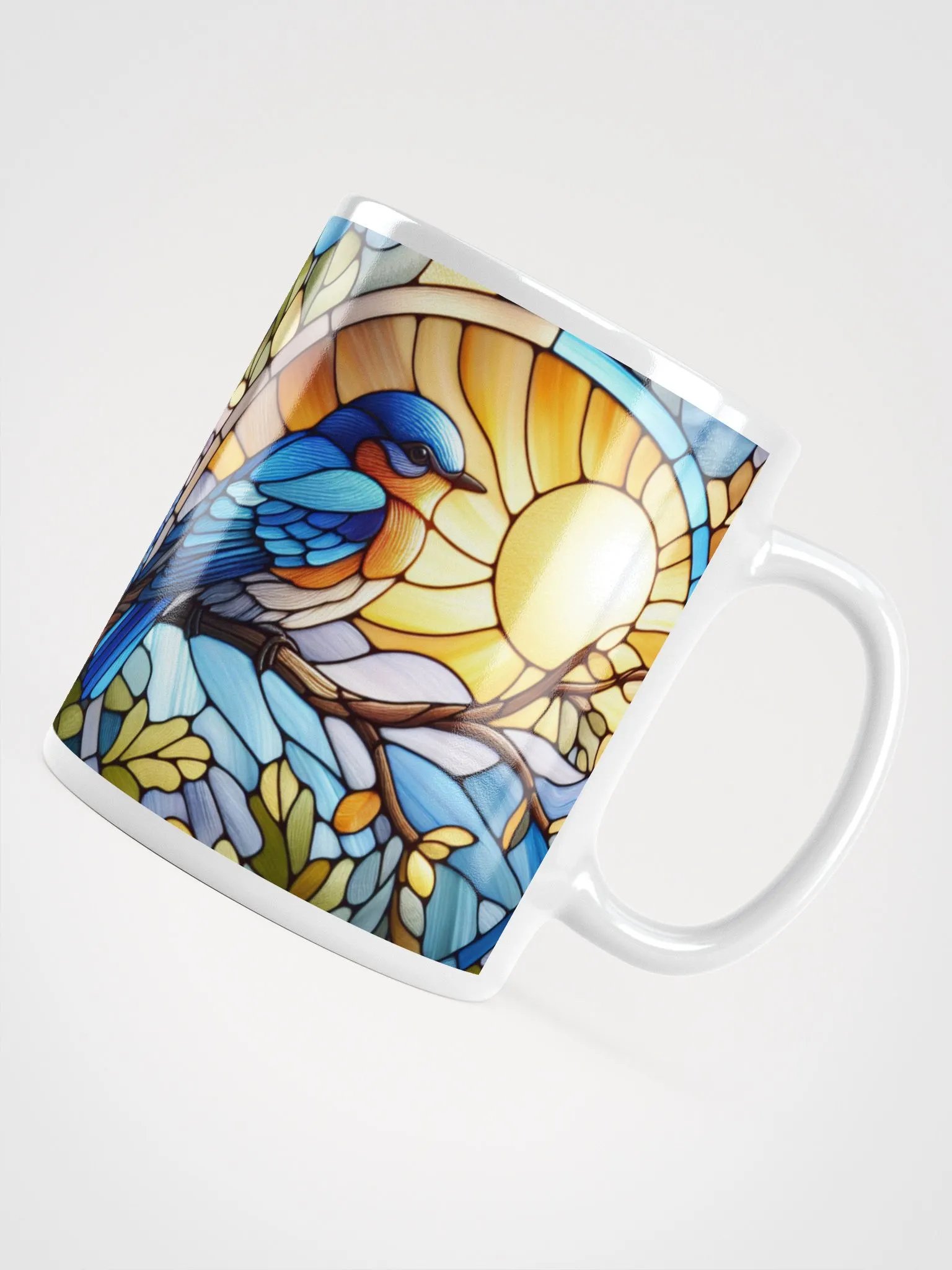 Stained Glass Bluebird Mug For Bird Lovers product image (4)