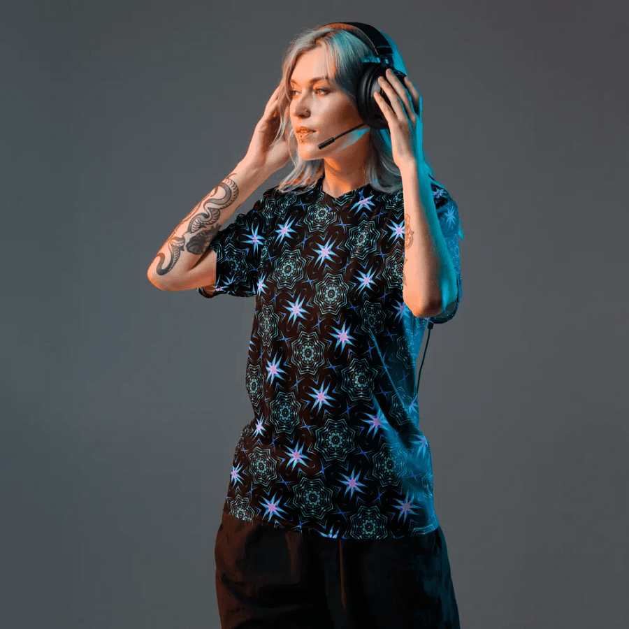 Abstract Repeating Design Unisex All Over Print V Neck Sports Jersey product image (1)