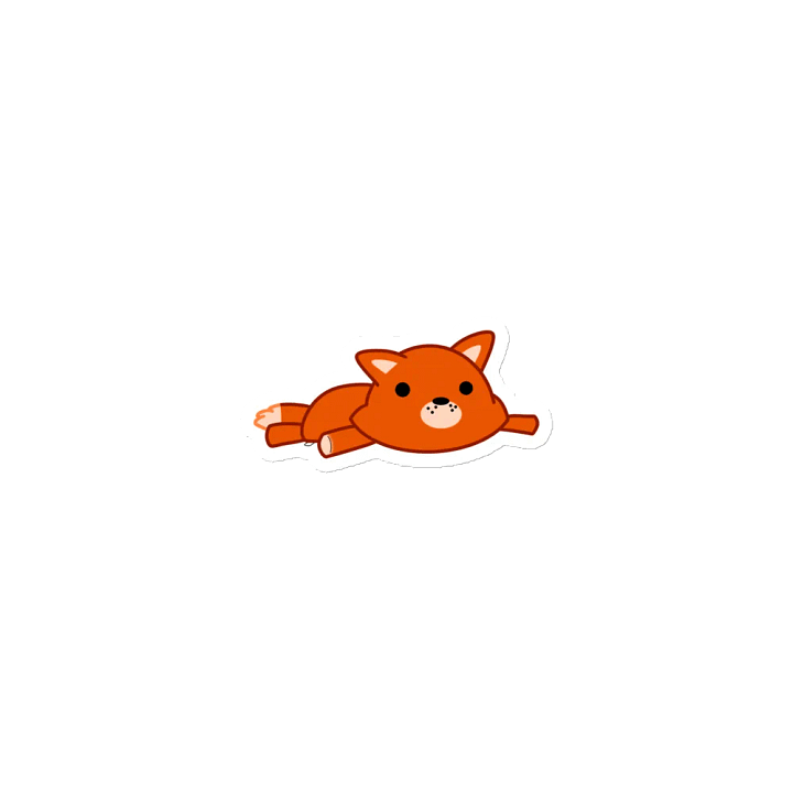 Fox Plush Die-Cut Magnets (Maroon Outline) product image (1)