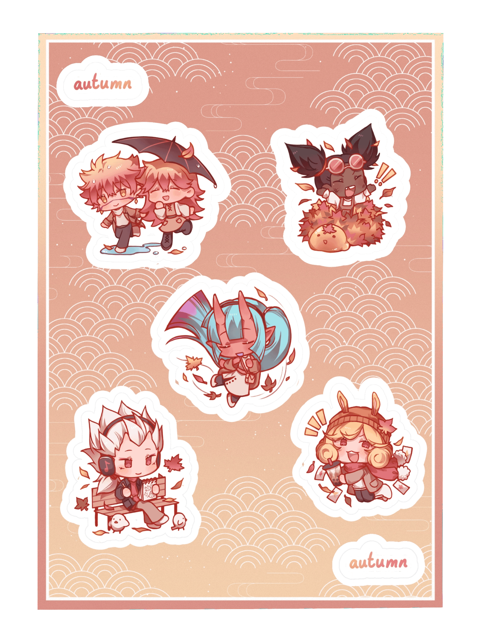 Autumn Sticker Sheet (kairostier) product image (1)