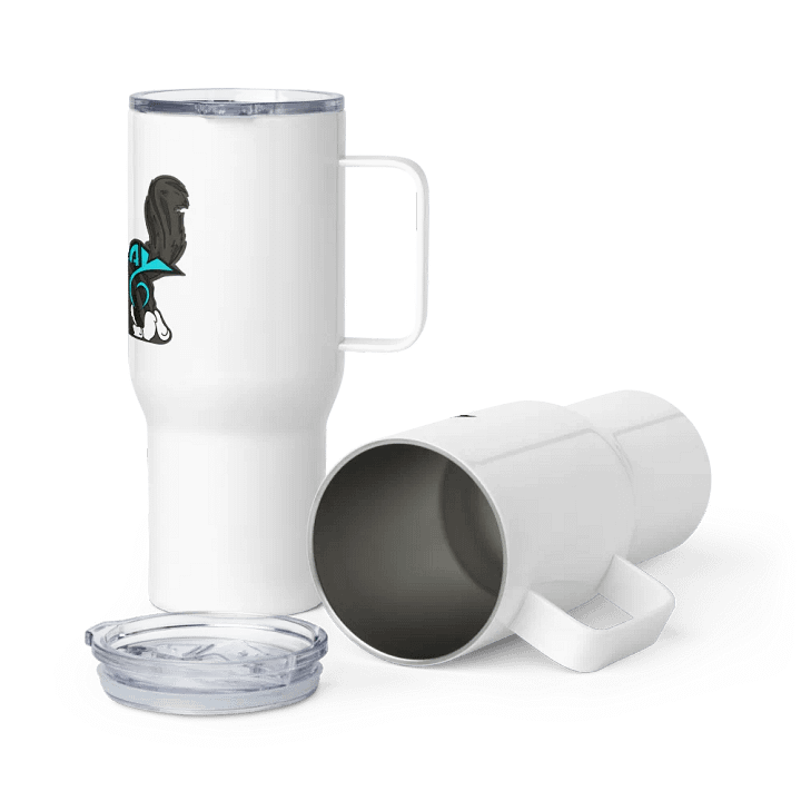Travel Mug with a Handle: Luigi & Ariel Logo product image (1)