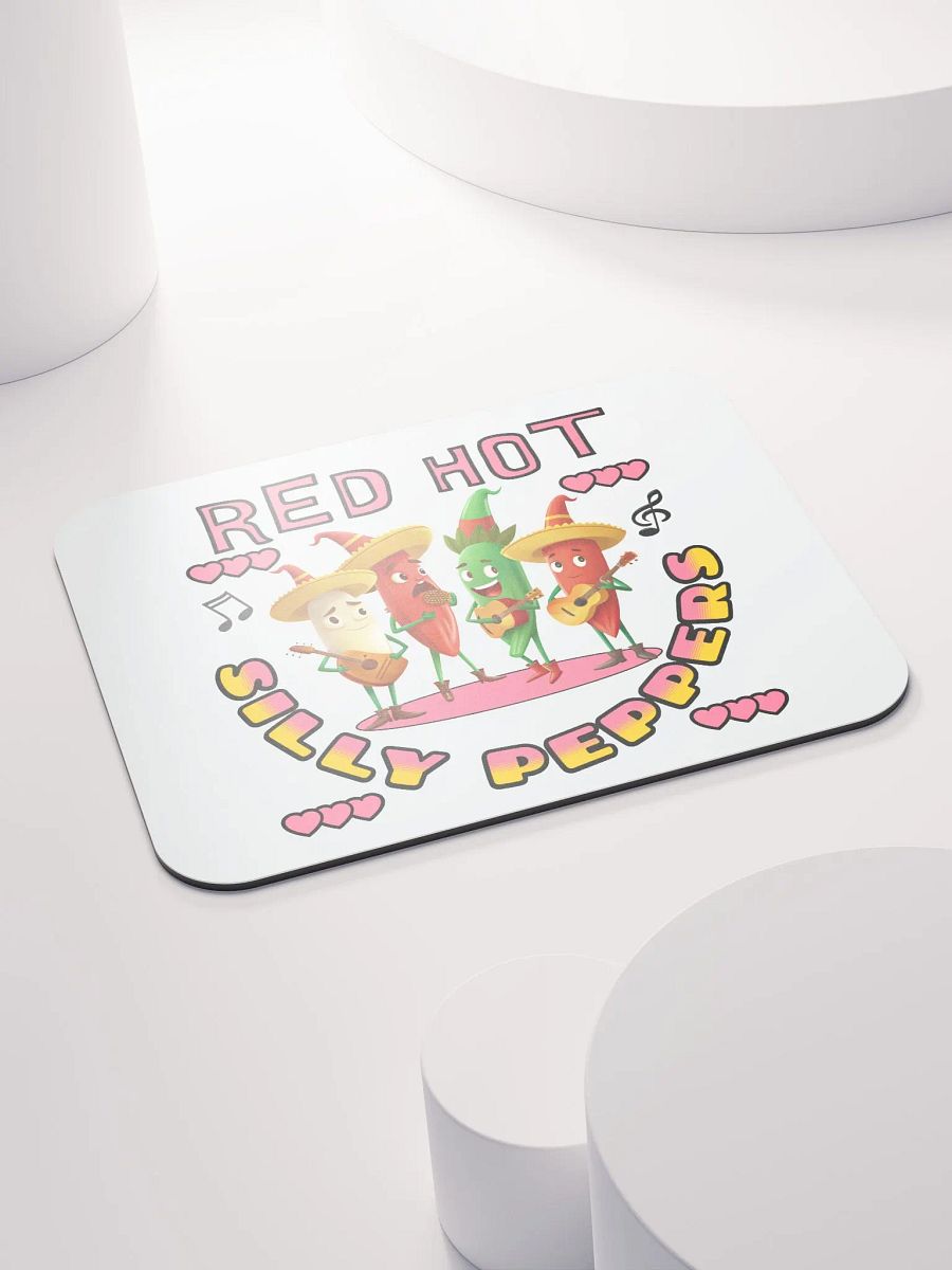 Red Hot Silly Peppers Mouse Pad product image (4)
