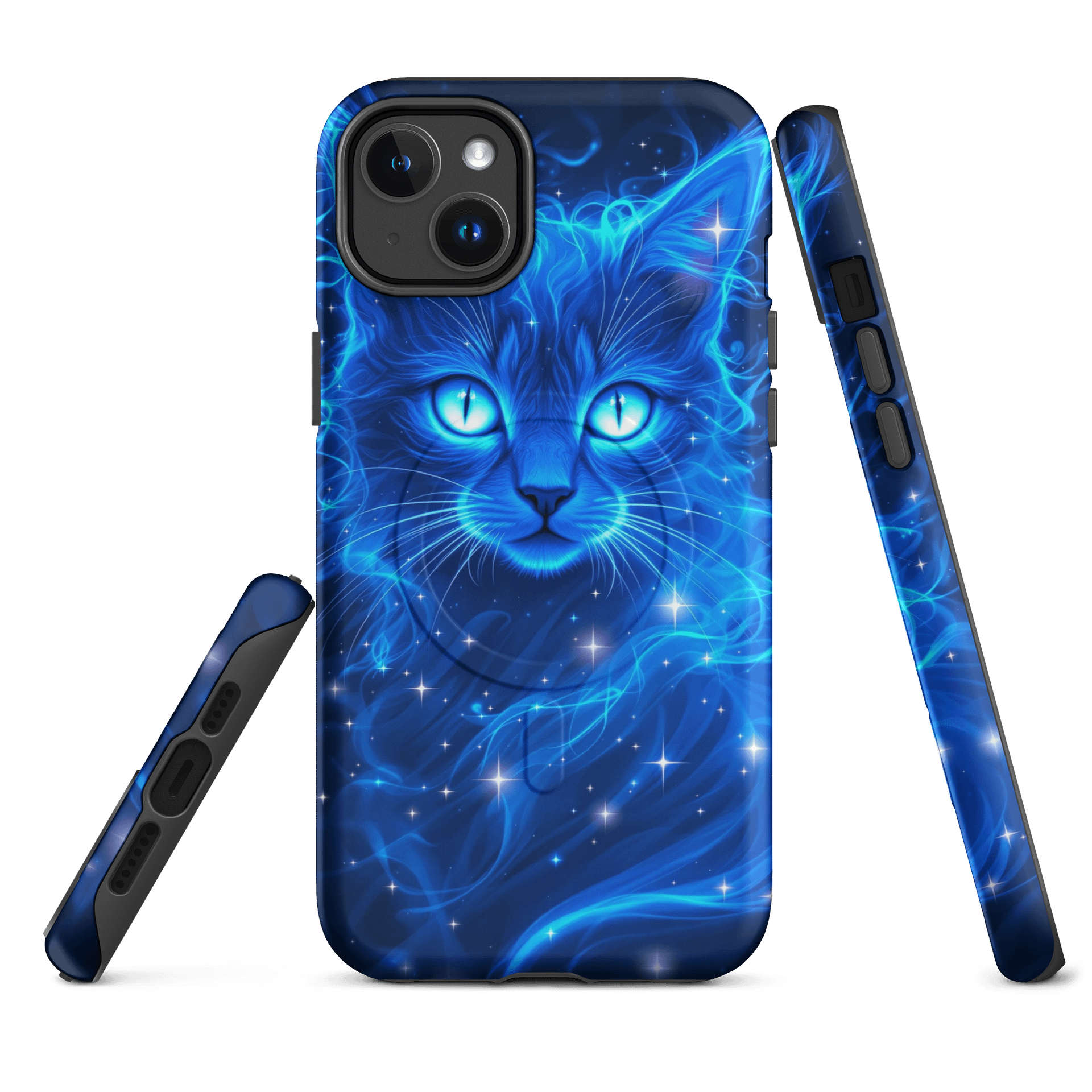 Ethereal Blue Cat MagSafe® iPhone Case product image (2)