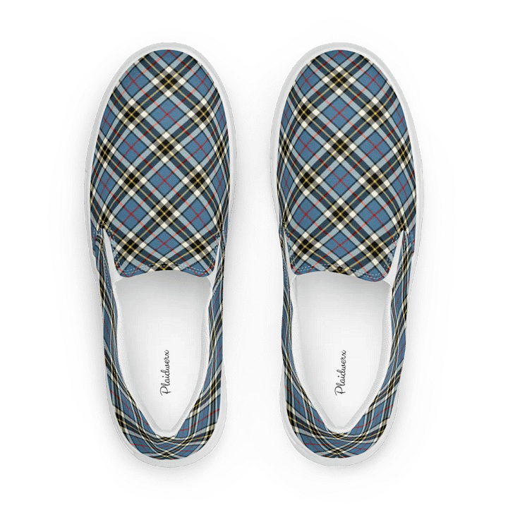 Thompson Blue Tartan Women's Slip-On Shoes product image (1)