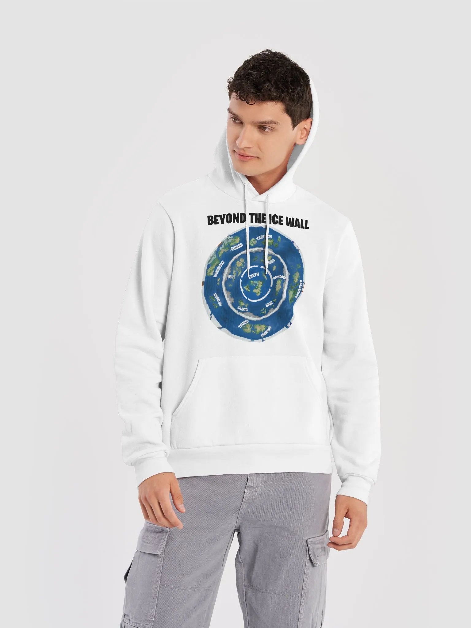 Premium Supersoft Hoodie Beyond The Ice Wall Map product image (1)