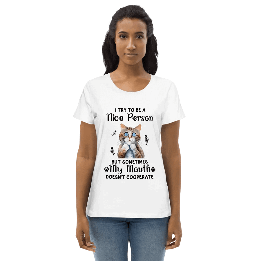 Whimsical Kitten Joke Shirt Women's Tee product image (1)