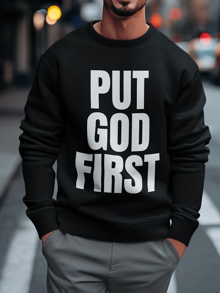Put God First Classic Crewneck Sweatshirt product image (1)