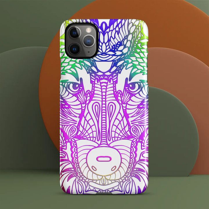 Wolf Head Purplish Mandala Phone Case product image (1)