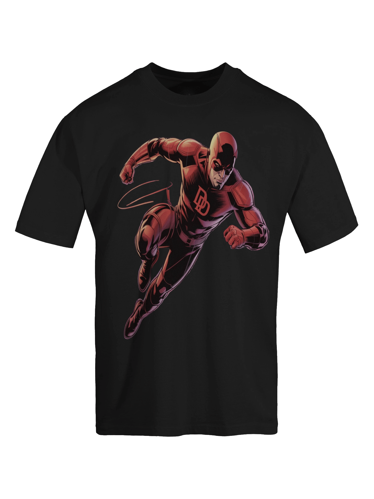 Daredevil's Shadow Leap – Premium Oversized Faded T-Shirt product image (1)