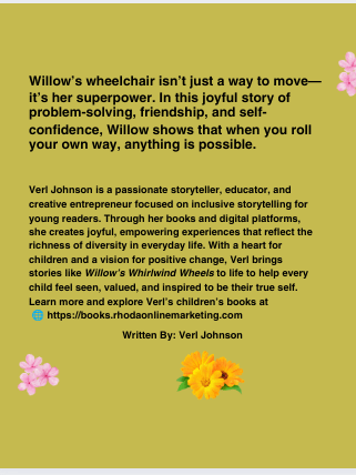 Willow’s Whirlwind Wheels: A Heartwarming Picture Book About Disability, Confidence & Friendship (Ages 3-7) product image (2)