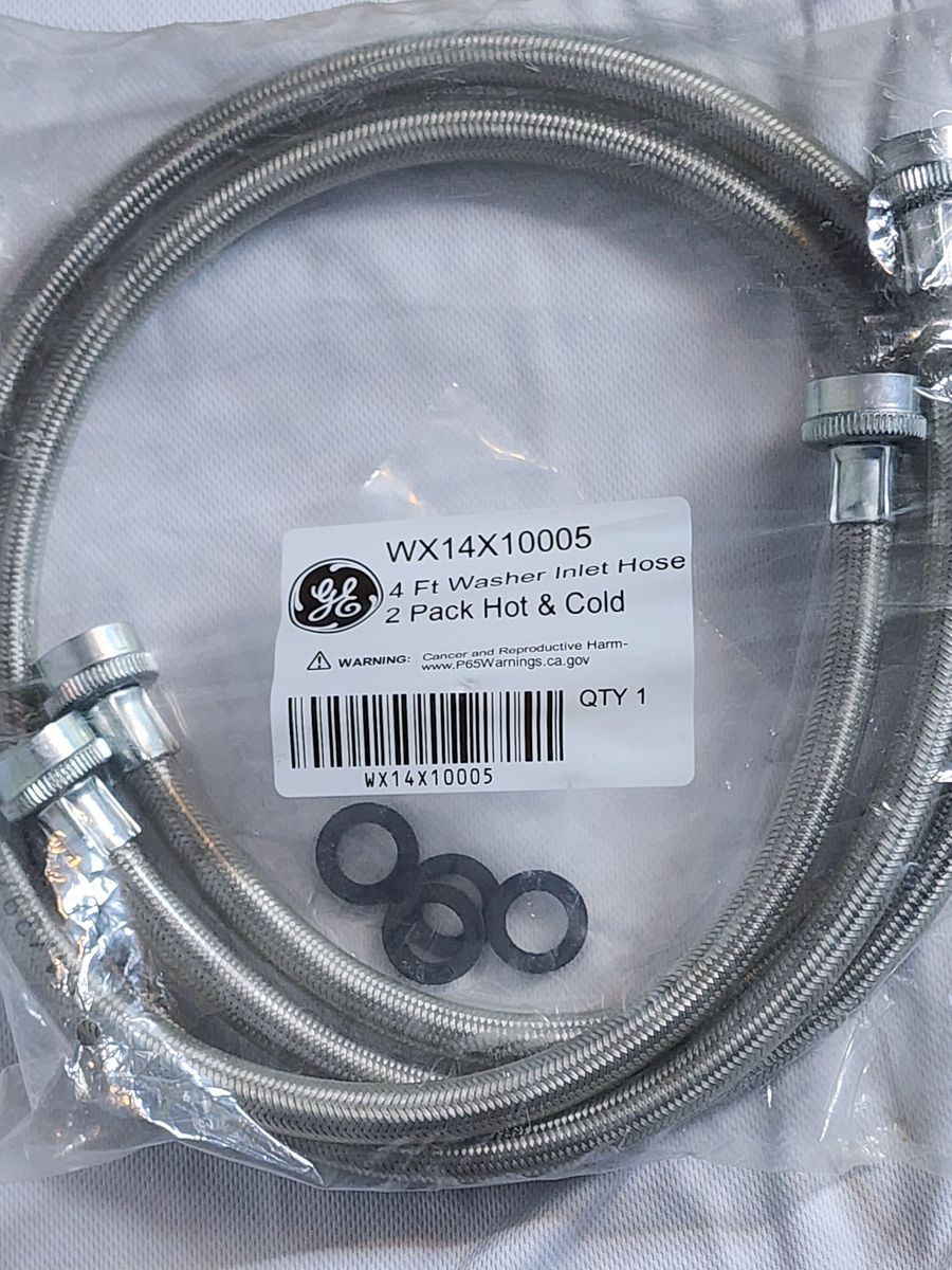 GE 4'ft. Washer Inlet Hose Kit (2 Pack Hot & Cold) product image (3)