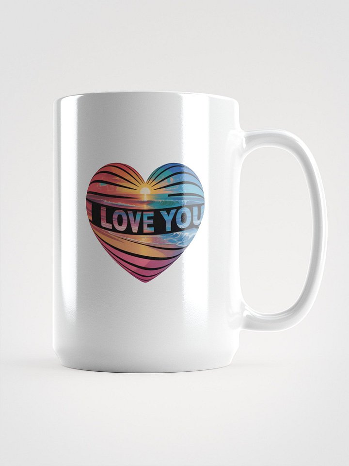 A mesmerizing psychedelic art piece featuring the words I LOVE YOU product image (1)