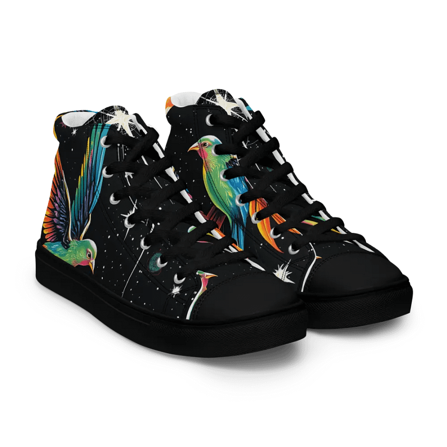 Celestial Flight Men's High Top Canvas Shoes product image (8)