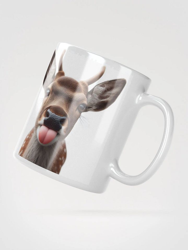Rude Deer #Humorous Glossy Mug - White product image (2)