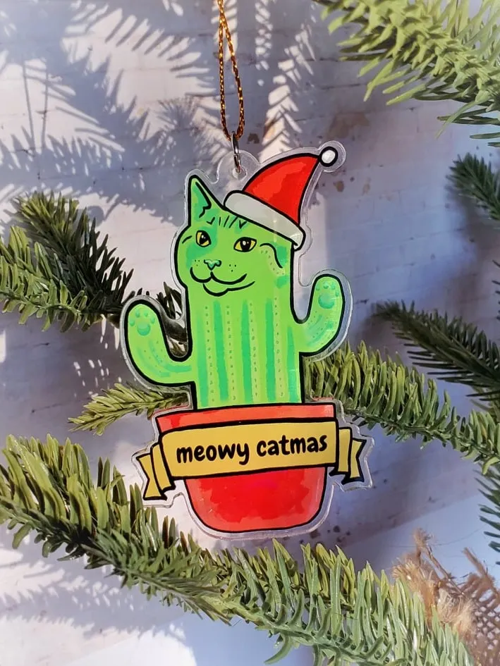 Weird Cat Holiday Ornaments product image (1)