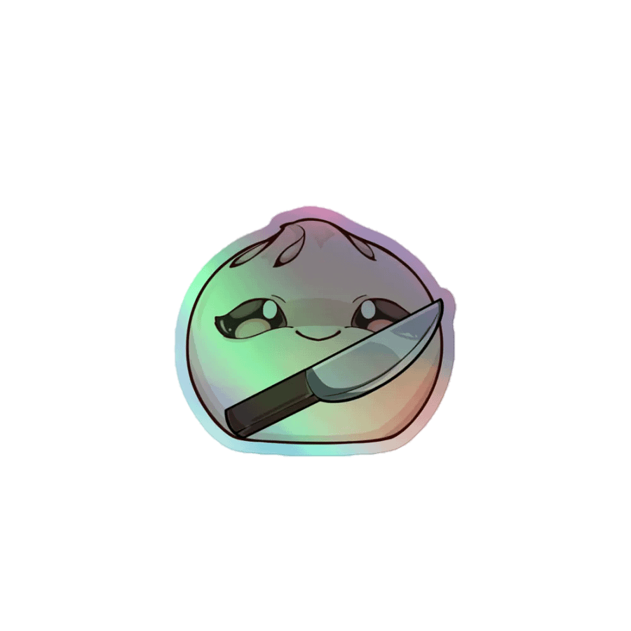 Knife Bun Holographic Sticker product image (1)