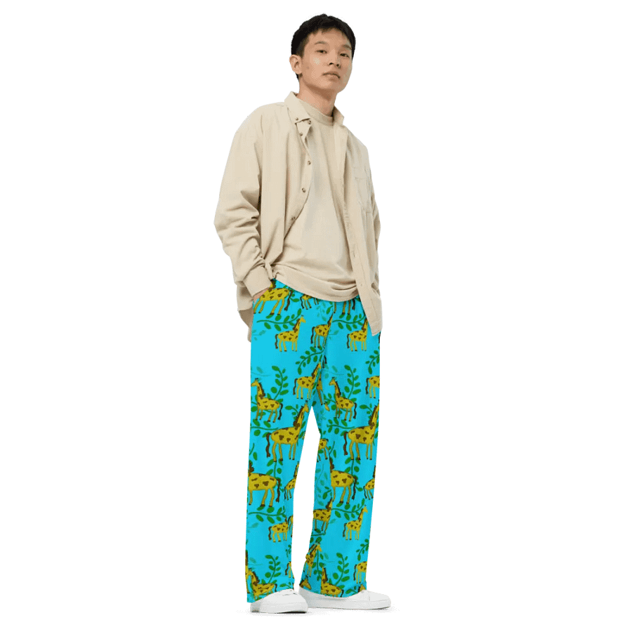 Giraffes Pattern Wideleg Pants product image (3)
