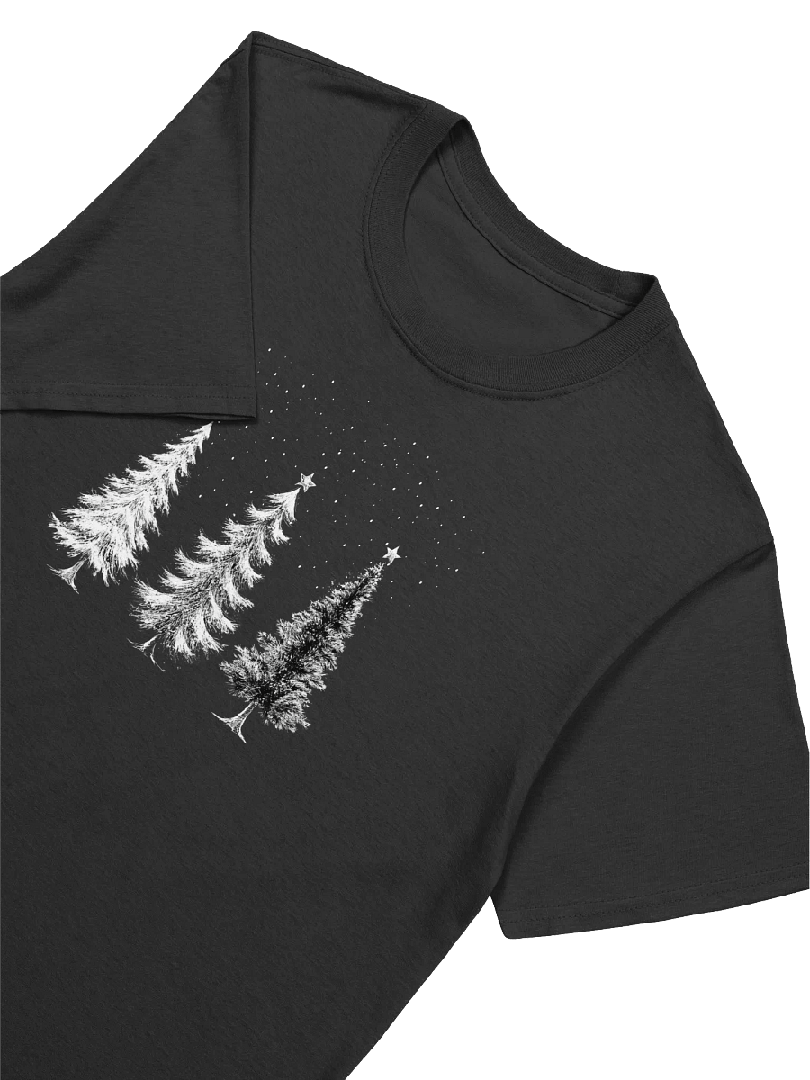 Minimalist Black and White Christmas Trees Unisex Christmas T-Shirts product image (13)