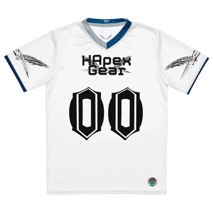 Cuban - White - Recycled Unisex Sports Jersey - Black HApex Gear Black Logo product image (2)
