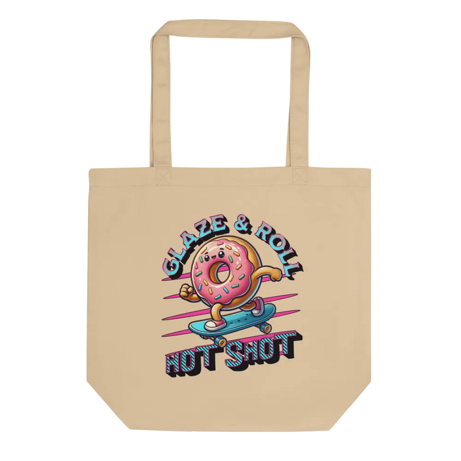 Glaze And Roll Hot Shot Donut Skateboard Tote Bag product image (1)