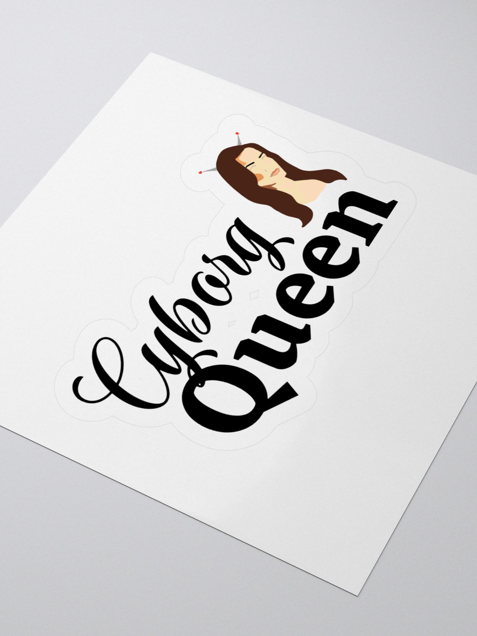Cyborg Queen Kiss Cut Sticker product image (8)