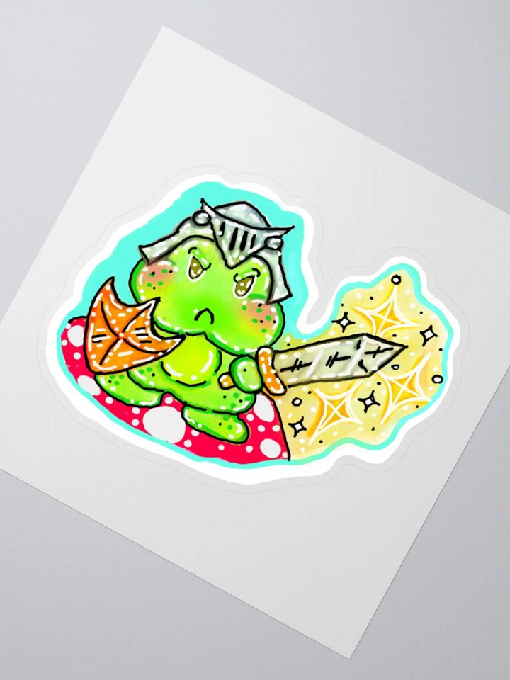 Warrior Frog Kiss cut sticker product image (6)
