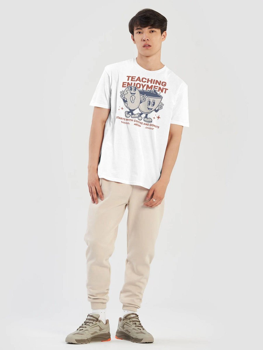Teaching Enjoyment With Coffee & Donuts Good Vibes Teacher T-Shirt product image (28)