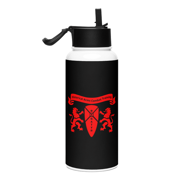 Red HACT logo Water Bottle with Straw product image (1)