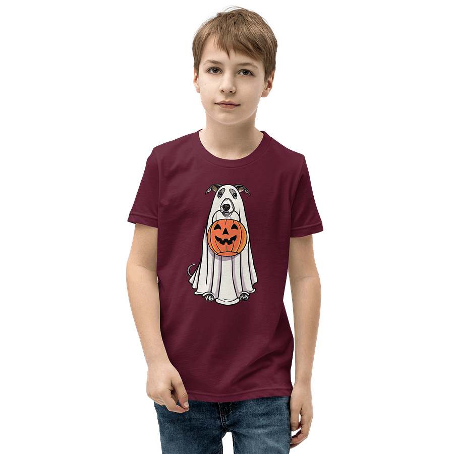 Halloween Whippet(Blue & White) Youth T-Shirt product image (1)