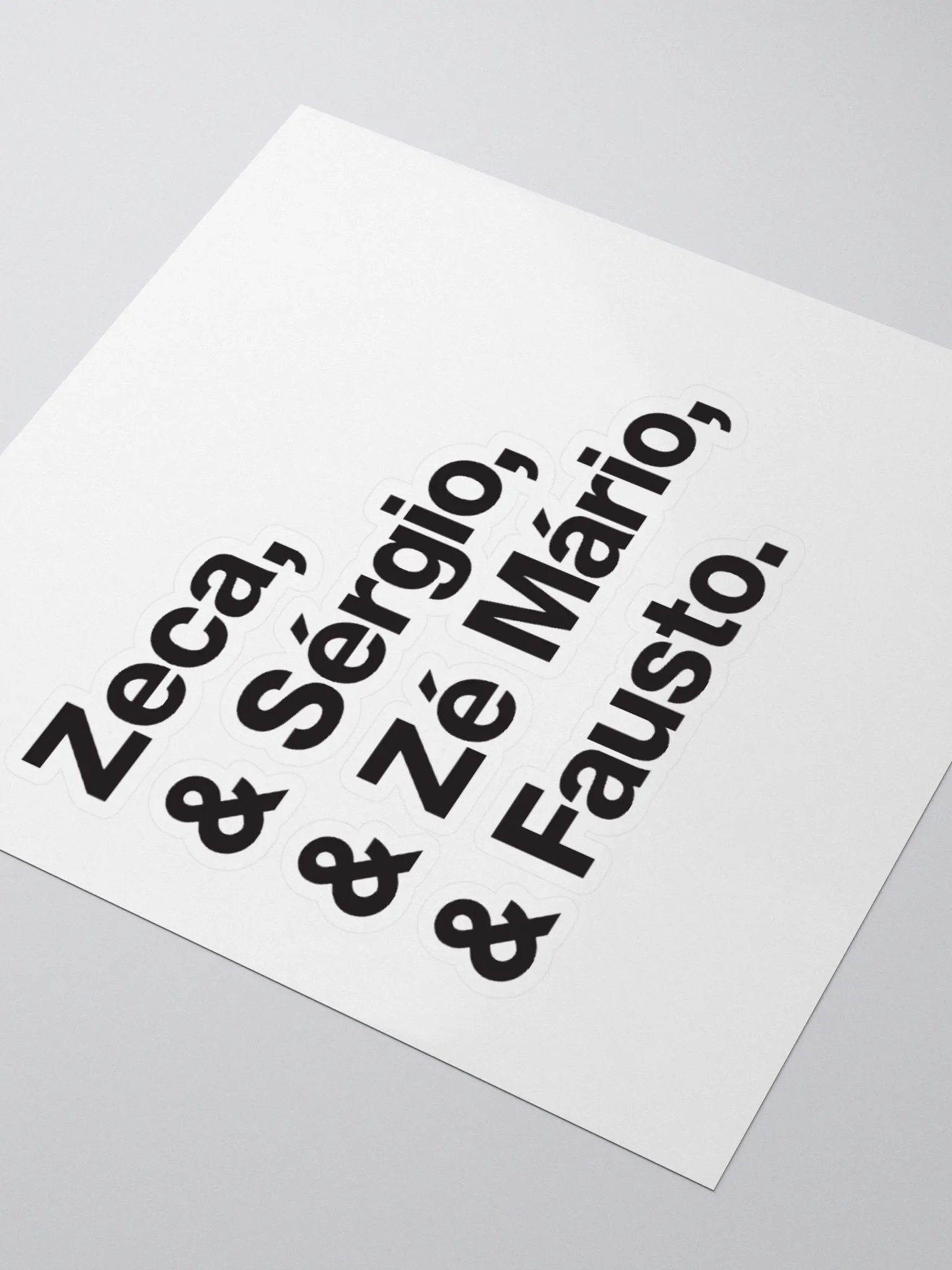 Autocolante Zeca, Sérgio, Zé Mário, Fausto - Preto product image (8)