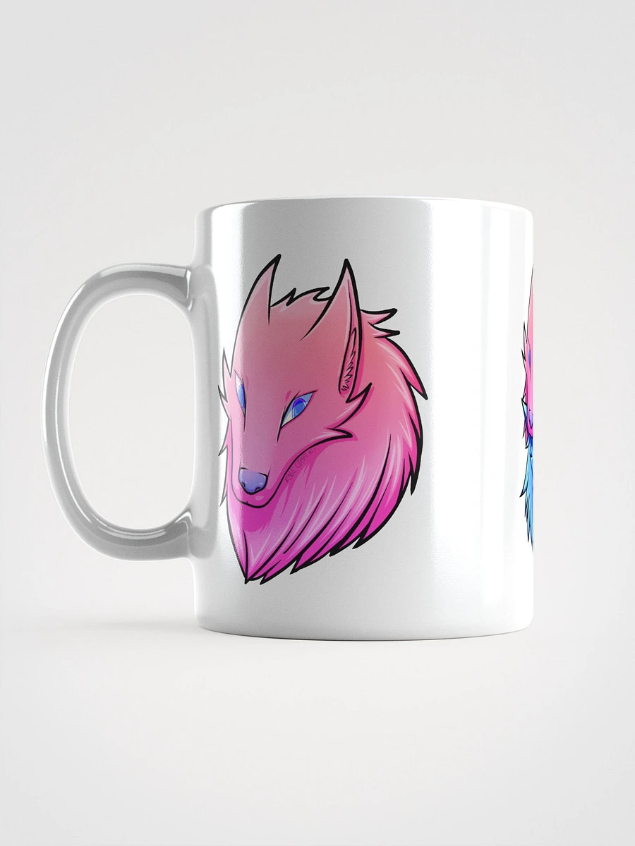 Pink and Blue Wolf Coffee Mug (White) product image (6)