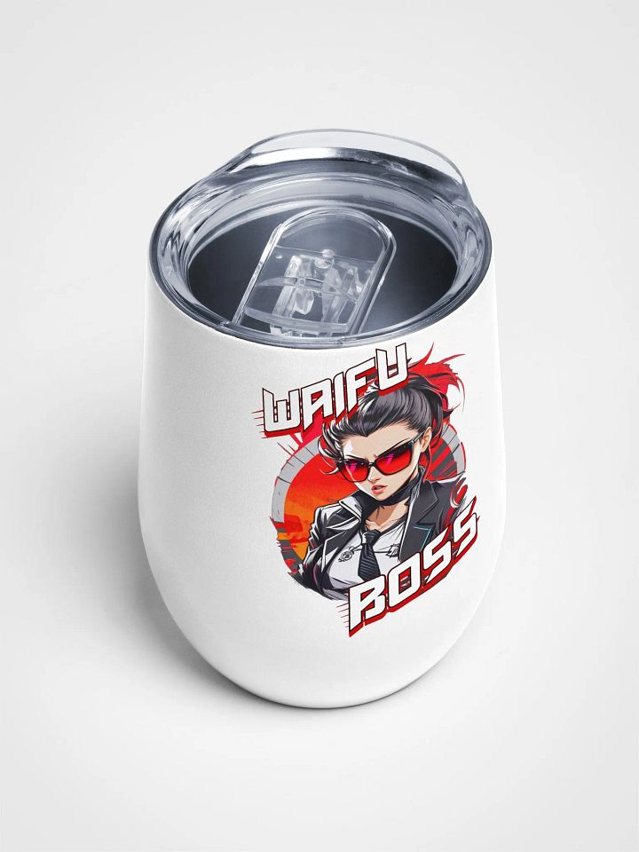 Waifu Boss v1 - Wine Tumbler Cup - 12 oz - High-Grade Stainless Steel product image (2)