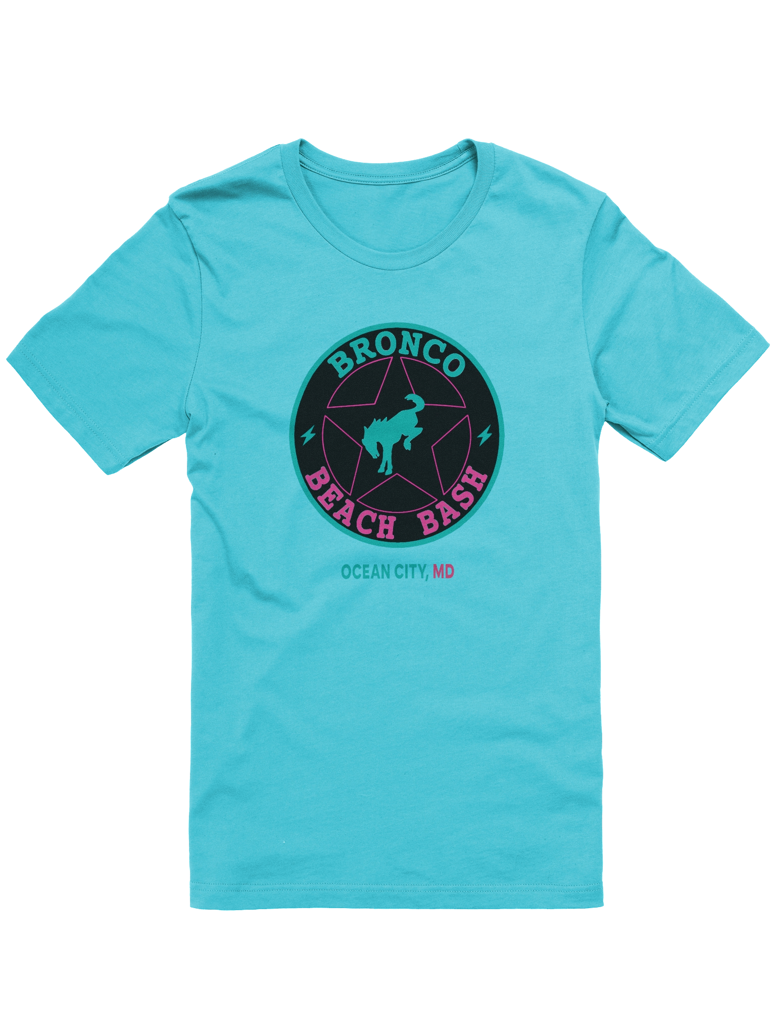 2025 Bronco Beach Bash Ocean City / Destination Bigfoot Bronco Collab | Full Frontal Bella + Canvas Supersoft T-Shirt (Multiple Colors Available) product image (1)