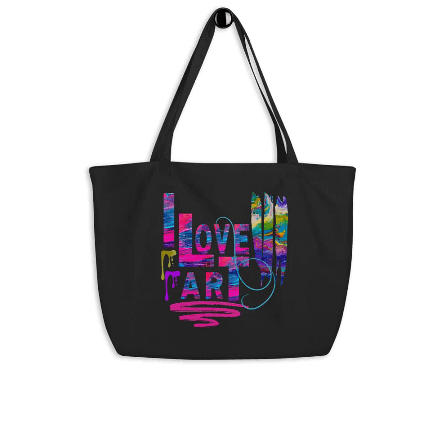 Colorful Art Lover's Organic Tote FOR ARTISTS MOMS FRIENDS LADIES product image (4)
