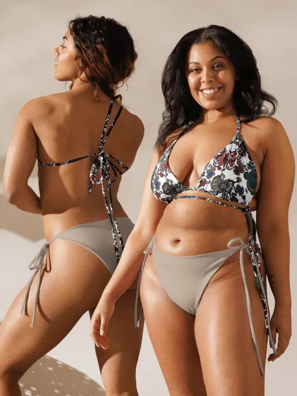 Mysterious Flowers | Recycled Padded String Bikini Top product image (2)