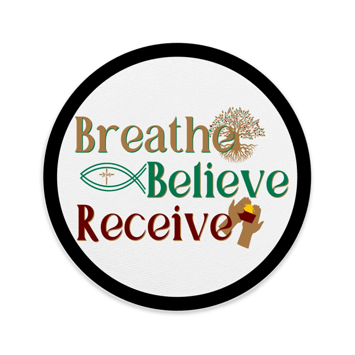 Breathe Believe Recieve Embroiderd Patch, Inspirational Motivational, Self-Affirmation, Positive Vibes, Gift Idea product image (2)