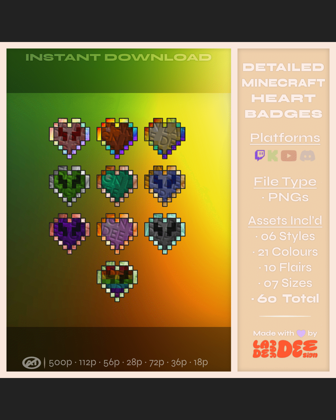 MC Detailed Heart Badges product image (7)