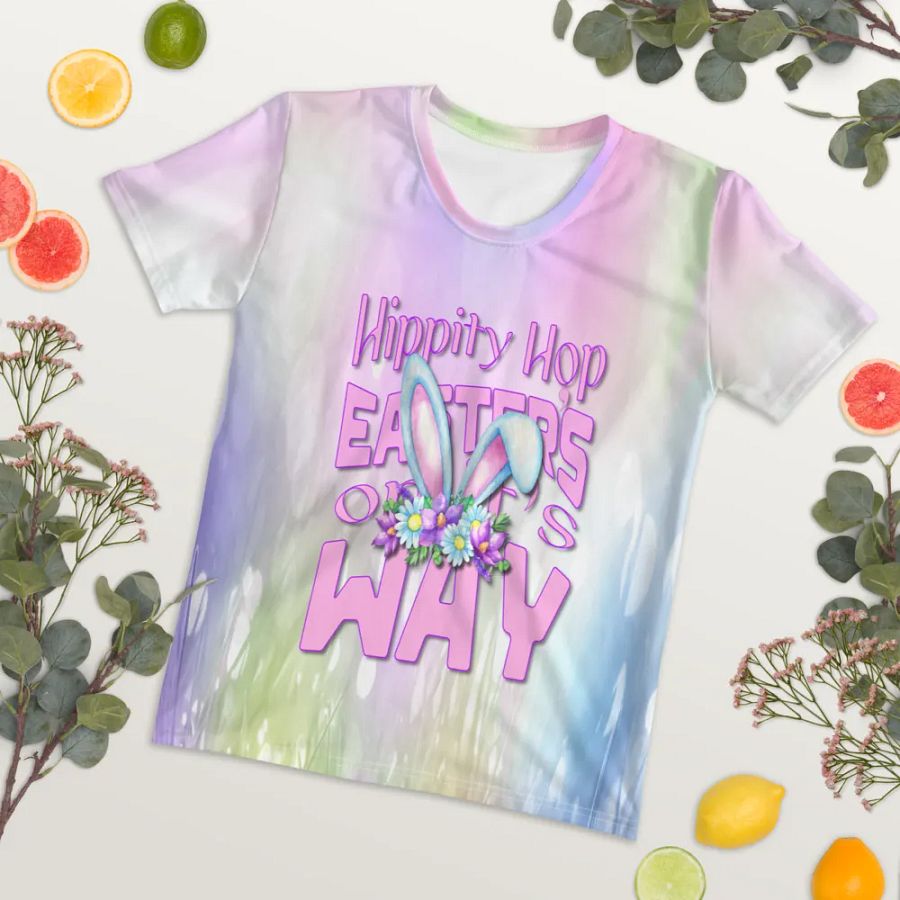 Hippity Hop Easter's On its Way All Over Print T-shirt product image (7)