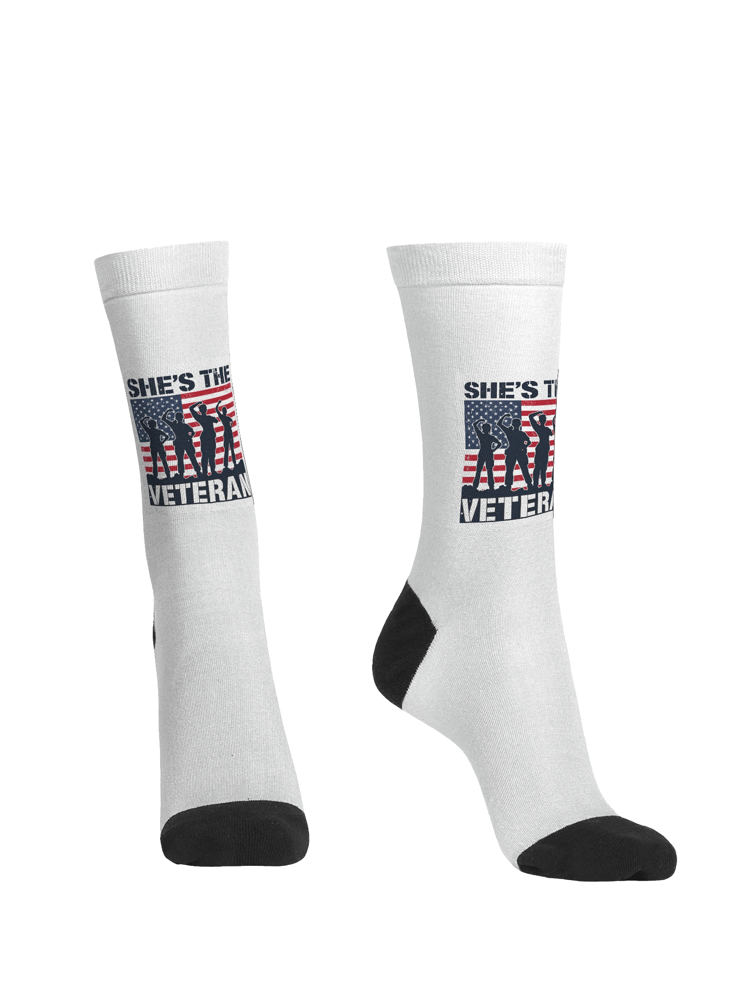She’s The Veteran Premium Sustainable Crew Socks product image (2)