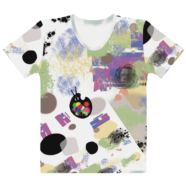 AbstractWear #1 Women's Crew Neck Poly Tee/White product image (1)