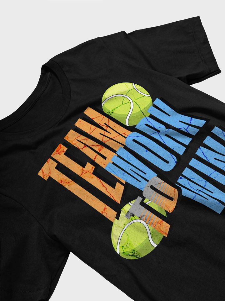 Team Work To Win Tennis Winning Textured T-Shirt product image (2)