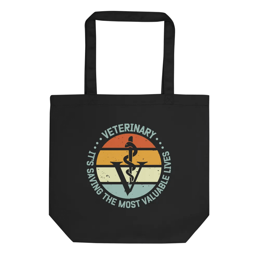 "saving the most valuable lives" black bag (medium size) product image (1)