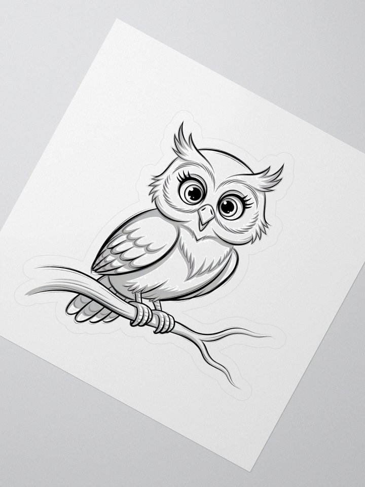 Whimsical Owl Perch Stickers product image (2)