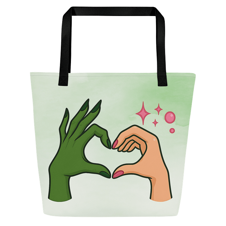 Broadway Tote Bag – Wicked Witch Heart Hands Art – All-Over Print Fan Gift product image (1)