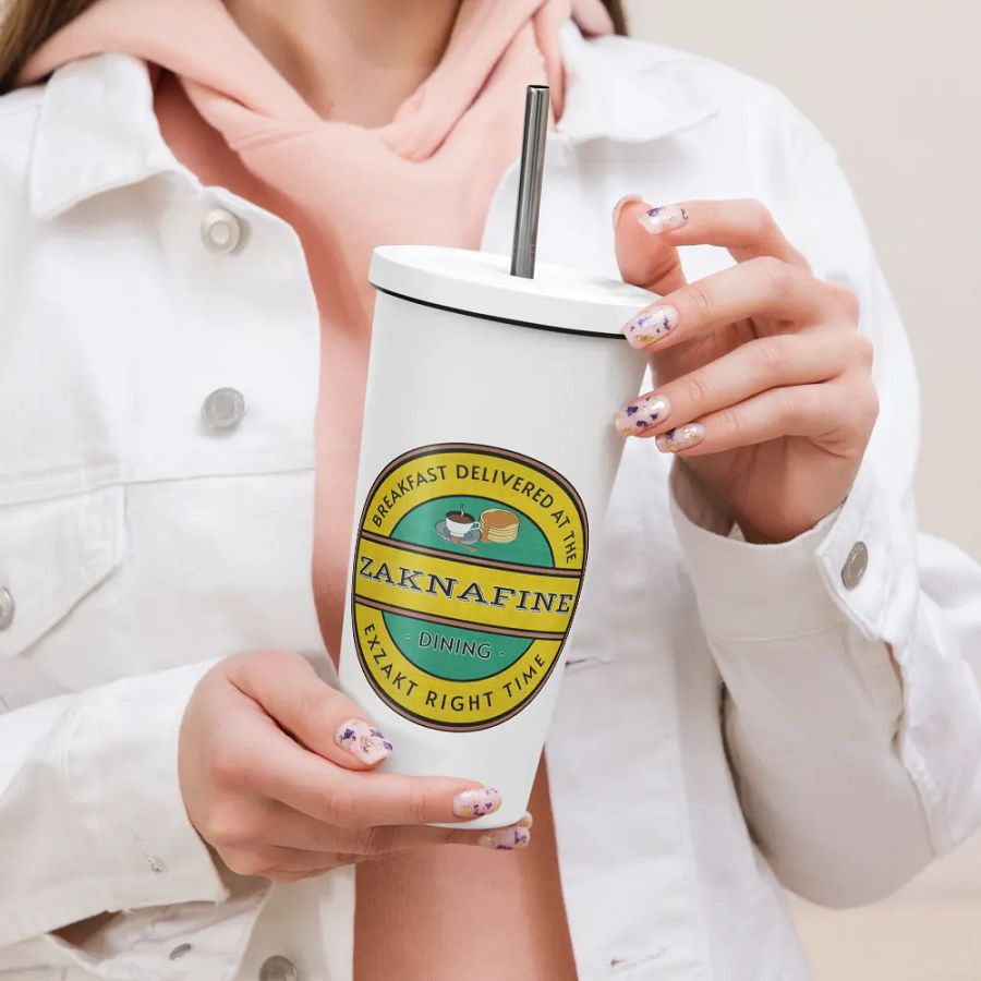 Zaknafine Dining Insulated Tumbler with a Straw product image (11)